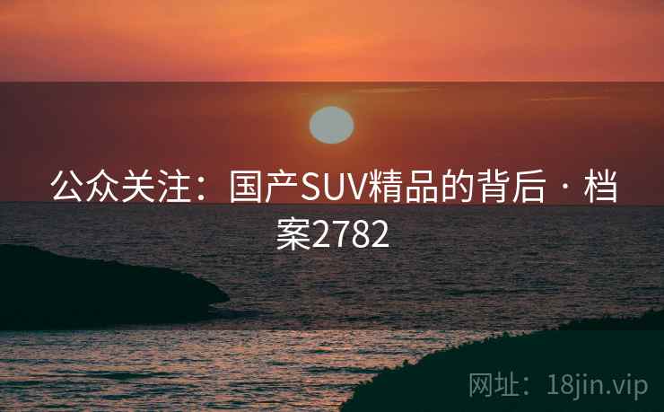 公众关注：国产SUV精品的背后 · 档案2782