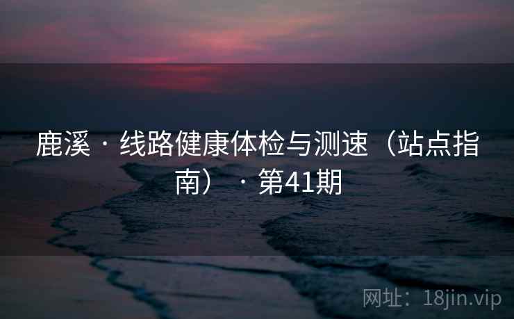 鹿溪 · 线路健康体检与测速（站点指南） · 第41期