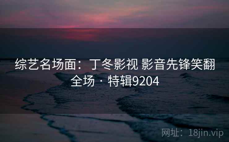 综艺名场面：丁冬影视 影音先锋笑翻全场 · 特辑9204